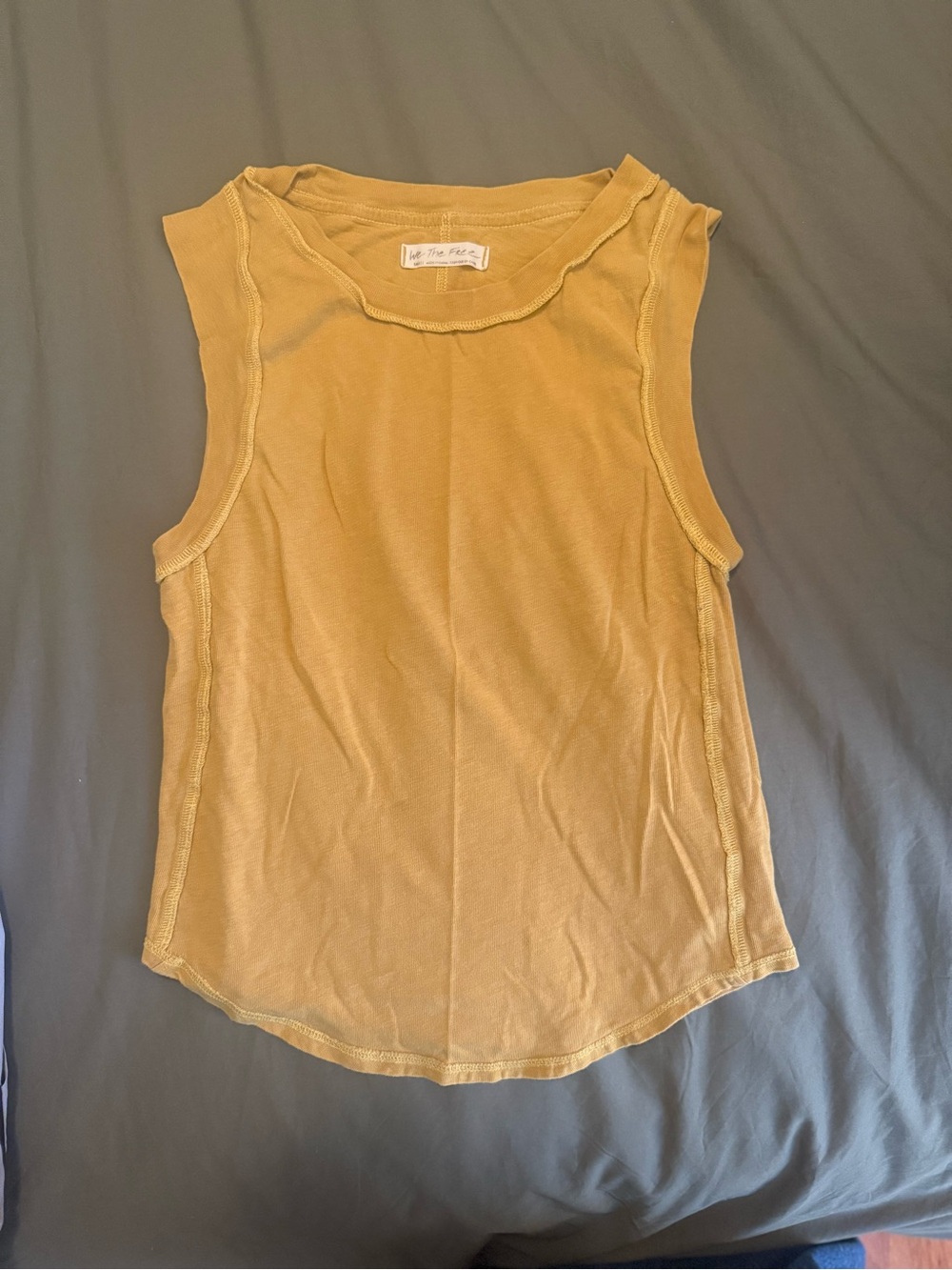 We the Free Mustard Sleeveless Tank Top size small